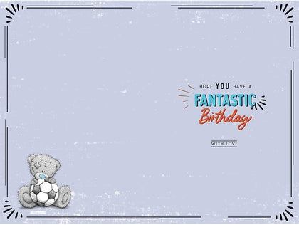 Bear With Football Super Daddy Happy Birthday Card