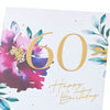 60th Birthday Card Pastel Florals