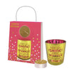 Shine On Birthday Glass Sentiment Tealight Candle Holder with Bag