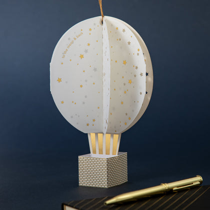 Premium 3D Hot Air Balloon Greeting Card Paper Fables