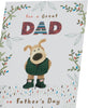 Boofle with Thoughtful Message for Dad Father's Day Card