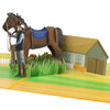 Barnside Bond Horse & Rider 3D Pop Up Greeting Card