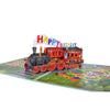 Steam Train Design 3D Pop Up Birthday Card