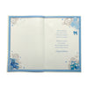 On The Birth Of Grandson Blue Balloons And Teddy Design Opacity Congratulations Card