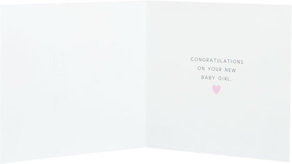 Balloons Design New Baby Girl Congratulations Card