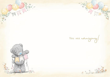 Bear With Balloons Congratulations Card