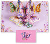Fluttering Wishes Hot Stamped Pink Butterfly 3D Pop Up Greeting Card