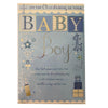 Blue Pastel Blessing Verse Baby Boy Christening Greetings Card