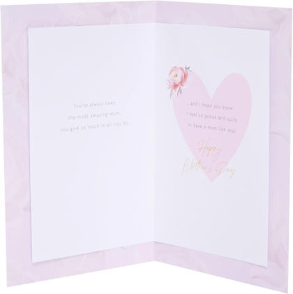 Pink Rose Design For Mum Mother's Day Card