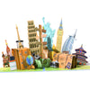 Iconic Monuments World Travel Landmarks 3D Pop Up Greeting Card
