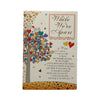 While We're Apart I Miss You Multi Colour Hearts Tree Open Card