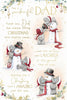 Bears With Snowman Wonderful Dad Christmas Card
