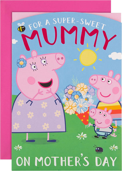 Peppa Pig Design Super Sweet Mummy Mother's Day Card