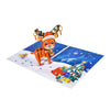 Festive Antlers Reindeer Charm 3D Pop Up Christmas Card