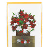 Christmas Poinsettia Bouquet Holiday Pop Up Card