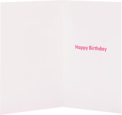 Funny Pink Review Design Wife Birthday Card
