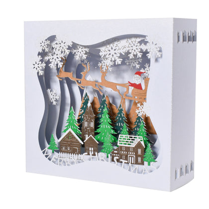 Snowy Village Charm 3D Pop Up Christmas Card