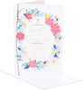 Heartfelt Floral Border Design Daughter & Son-in-Law Wedding Anniversary Card