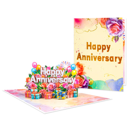 Love & Celebration 3D Anniversary Pop Up Card
