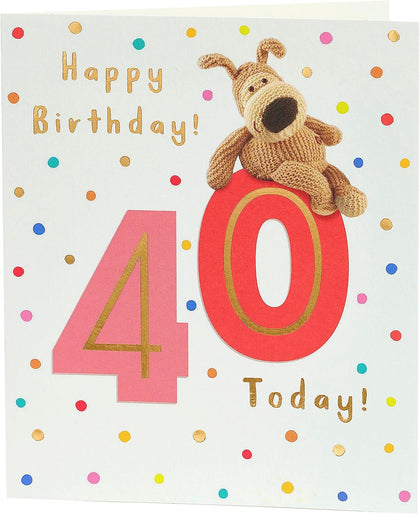 Boofle Cute Design 40th Birthday Card