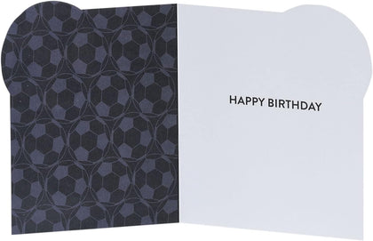 Black & Gold Football Design Birthday Card