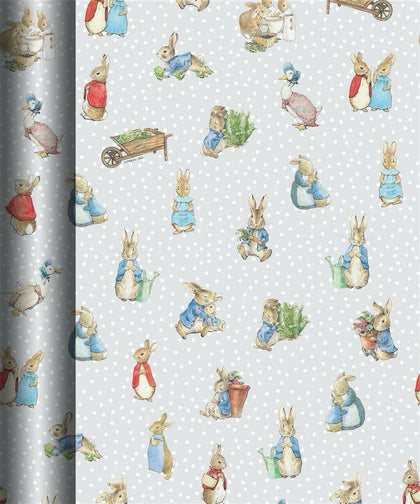 Peter Rabbit Wrapping Paper 3 x 2 metre rolls for Birthday Christmas Christening