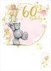 Bear Carrying Gifts 60th Birthday Card