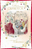 Bear Next To A Stocking Of Presents Amazing Grandson Christmas Card