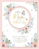 Floral Circle Luxury Boxed Handmade With Gems and Bow To Mum Mother's Day Card