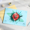 Blushing Peony Bloom 3D Pop Up Greeting Card