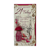 Age 21 Pink Dress and Sandals Design Floral Opacity Birthday Card