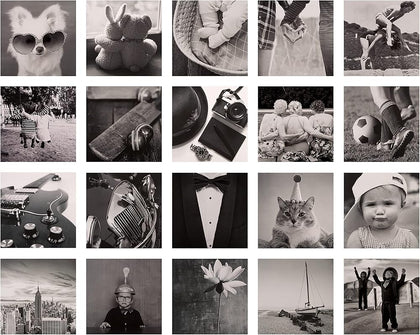Monochrome Photographic Multipack of 20 in 20 Designs Blank Cards