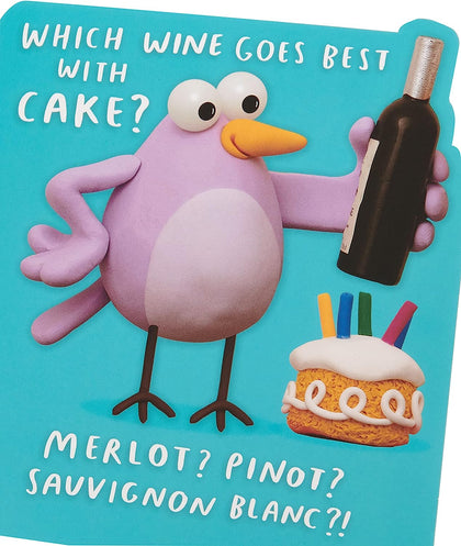 Funny Bird Design Birthday Card