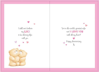 Forever Friends Romantic Message Wife Anniversary Card