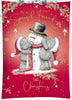 Bears With Snowman Special Friend Christmas Card
