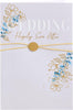Gold Floral Design Wedding Congratulations Card