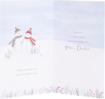 Wonderful Snowcouple Design Mum & Dad Christmas Card
