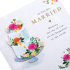 Cake & Flowers Design Wedding Congratulations Card