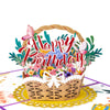 Bloom & Cheer 3D Birthday Basket Pop Up Card