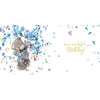 Bear Throwing Confetti Amazing 3D Effect Birthday Card