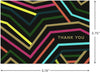 Neon Graphics Design Thank You Card Multipack 10 Cards with White Envelopes