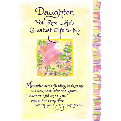 Daughter You Are Lifes Greatest Gift Sentimental Verses Keepsake Greeting Card