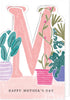 Plants Design Luxury Handmade Fold Out Three Panel Mother's Day Card