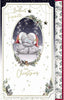 Bears On Swing Fiancé Luxury Handmade Christmas Card