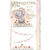 Bear Holding Heart Of Flowers Mum Handmade Birthday Card