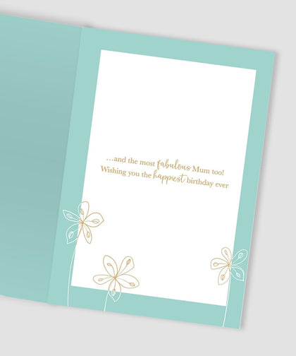 Beautiful Gold Blossom Fun! Mum Birthday Card