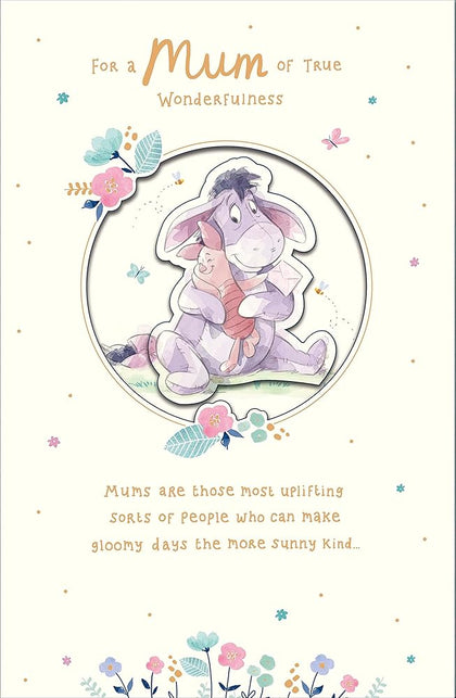 Disney Cute Eeyore & Piglet Design Mum Mother's Day Card