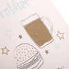 Classic Glitter Embellished Beer and Burger Design Brother Birthday Card