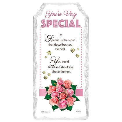 You're Very Special Flower Design Sentimental Handcrafted Ceramic Plaque