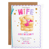 Cute Forever Friends with Hearts Design Wife Anniversary Card